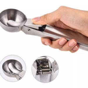 Κουτάλι σερβιρίσματος παγωτού HUH-0023, ανοξείδωτο, 18 x 5cm, ασημί 3 18 x 5cm