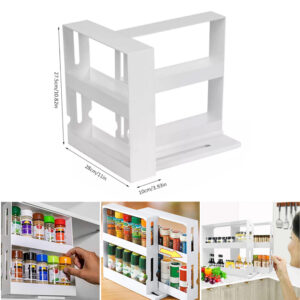 Επιτραπέζια βάση μπαχαρικών HUH-0038, 28 x 10.5 x 28cm, λευκή 3 λευκή