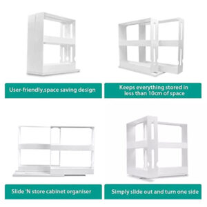 Επιτραπέζια βάση μπαχαρικών HUH-0038, 28 x 10.5 x 28cm, λευκή 4 HUH 0038 3