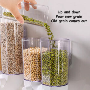 Διανεμητής δημητριακών HUH-0049, με επιτοίχια βάση, 1300ml, λευκός 3 1300ml