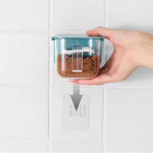 Δοχείο αποθήκευσης μπαχαρικών HUH-0053, με κουταλάκι, 420ml, γαλάζιο 3 420ml