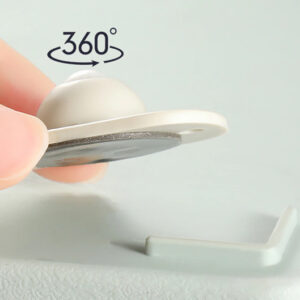 Αυτοκόλλητα ροδάκια HUH-0084, πλαστικά, λευκά, 4τμχ 3 λευκά