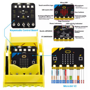 KEYESTUDIO desk bit mini car KS4026, για Micrο:bit STEM 4 KS4026 3