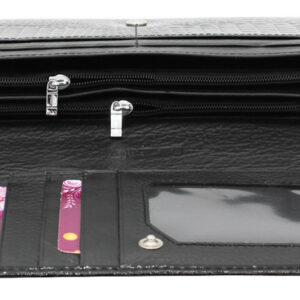 HENGHUANG γυναικείο πορτοφόλι LBAG-0007, δερμάτινο, μαύρο 2 δερμάτινο