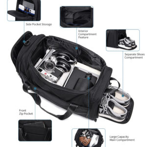 ARCTIC HUNTER τσάντα ταξιδίου LX00021, πτυσσόμενη, 30L, μαύρη 3 30L