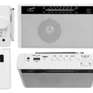 LTC φορητό ραδιόφωνο & ηχείο LXLTC2028B, BT/USB/TF/AUX, λευκό 2 BT/USB/TF/AUX