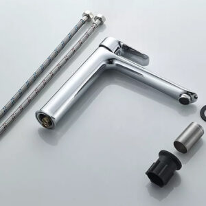 BRUNO μπαταρία νιπτήρα M12569-234C, αναμεικτική, ασημί 4 M12569 234C 3