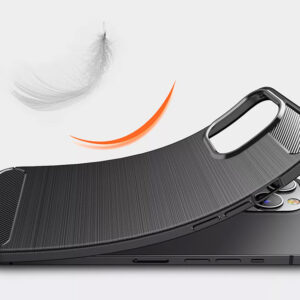 POWERTECH θήκη Carbon MOB-1741 για Samsung A73 5G, μαύρη 2 μαύρη