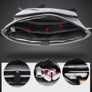 MARK RYDEN τσάντα ώμου MR5900D, με θήκη laptop 14", 10L, μαύρη 3 10L