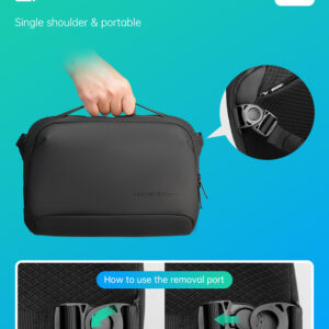 MARK RYDEN τσάντα ώμου MR8909, με θήκη tablet 11", 4L, μαύρη 3 4L