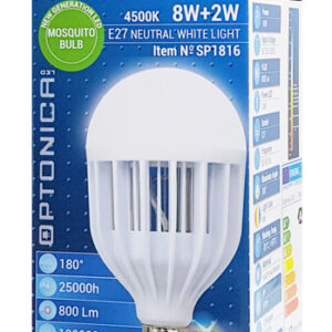 OPTONICA LED λάμπα με εντομοπαγίδα 1816, 8W+2W, 4500K, E27, 800lm 3 4500K