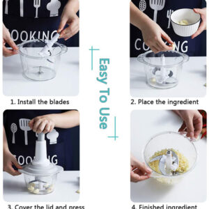 Χειροκίνητος πολυκόφτης P31-G, 3 ανοξείδωτες λεπίδες, γκρι 3 γκρι