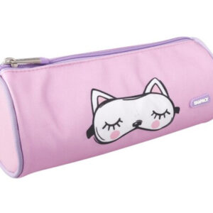 MP υφασμάτινη κασετίνα PA1025-01, κυλινδρική, ροζ 1 MP υφασμάτινη κασετίνα PA1025-01