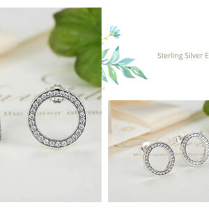 BAMOER σκουλαρίκια καρφωτά PAS437 σε σχέδιο κύκλου, ασήμι 925, ασημί 4 PAS437 3