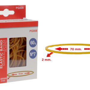 MP λαστιχάκια συσκευασίας PG008 σε κουτί, No7, 2x70mm, 60g 1 MP λαστιχάκια συσκευασίας PG008 σε κουτί
