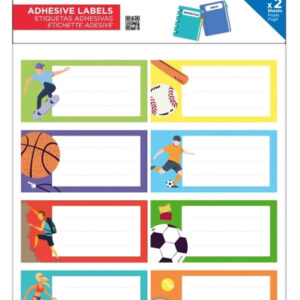 MP αυτοκόλλητες ετικέτες τετραδίων PN125-79, 65x32mm, 8 σχέδια, 16τμχ 1 MP αυτοκόλλητες ετικέτες τετραδίων PN125-79