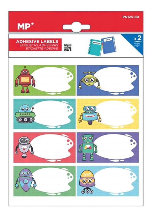 MP αυτοκόλλητες ετικέτες τετραδίων PN125-80 MP αυτοκόλλητες ετικέτες τετραδίων PN125-80