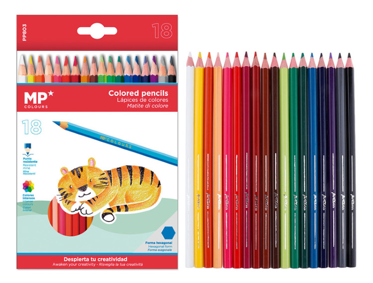 MP χρωματιστές ξυλομπογιές PP803 MP χρωματιστές ξυλομπογιές PP803