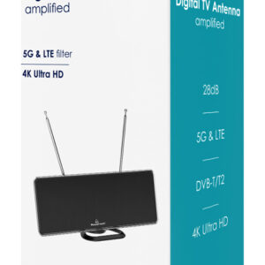 POWERTECH ψηφιακή κεραία PT-1006, 5G & LTE, DVB-T/T2, 4Κ, 28dB 3 DVB-T/T2