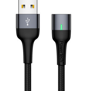 POWERTECH καλώδιο USB PT-757, μαγνητικό, 480Mbps, 1m, μαύρο