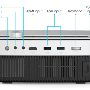POWERTECH LED βιντεοπροβολέας PT-983, 1080p, Dolby Audio, WiFi, λευκός 4 WiFi