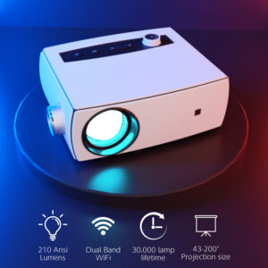 POWERTECH LED βιντεοπροβολέας PT-983, 1080p, Dolby Audio, WiFi, λευκός 2 1080p