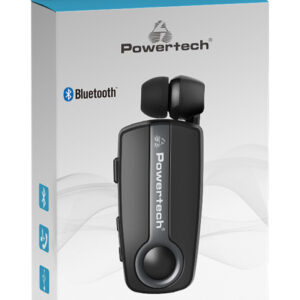 POWERTECH earphone Klipp 2 PT-998 multipoint, Bluetooth 5.1, USB-C, γκρι 3 USB-C