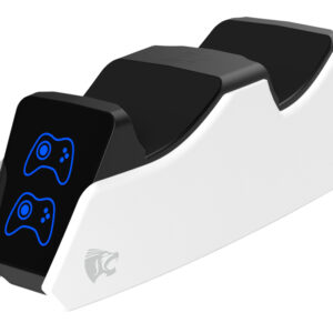 ROAR βάση φόρτισης gamepad RR-0020 για 2x PS5 DualSense, λευκή 1 ROAR βάση φόρτισης gamepad RR-0020 για 2x PS5 DualSense