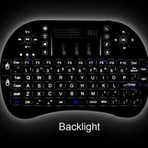 RIITEK ασύρματο πληκτρολόγιο Mini i8+ με touchpad, backlit, 2.4GHz 4 RT MWK08P BK 3