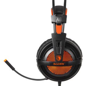 SADES Gaming Headset A6, multiplatform, USB, LED, μαύρα 2 multiplatform