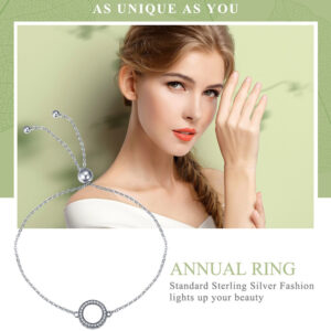 BAMOER βραχιόλι SCB030 σε σχήμα κύκλου, ασήμι 925, ασημί 3 ασημί