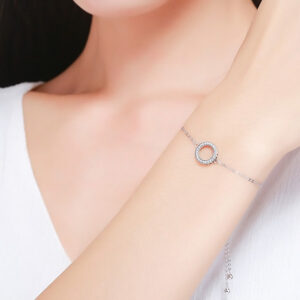 BAMOER βραχιόλι SCB030 σε σχήμα κύκλου, ασήμι 925, ασημί 2 ασήμι 925