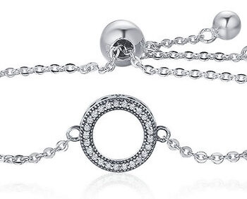 BAMOER βραχιόλι SCB030 σε σχήμα κύκλου, ασήμι 925, ασημί 1 BAMOER βραχιόλι SCB030 σε σχήμα κύκλου