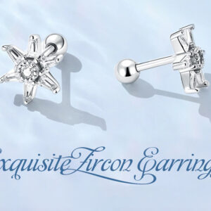 BAMOER σκουλαρίκια μπάρα SCE1458, με κυβική ζιρκόνια, ασήμι 925, ασημί 4 ασημί