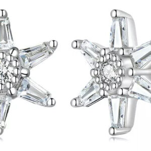 BAMOER σκουλαρίκια μπάρα SCE1458, με κυβική ζιρκόνια, ασήμι 925, ασημί 1 BAMOER σκουλαρίκια μπάρα SCE1458