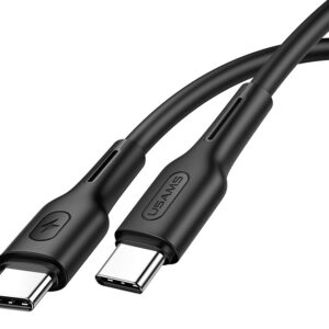 USAMS καλώδιο USB Type-C U43, 5A 100W, PD, 1.2m, μαύρο 2 5A 100W