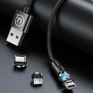 USAMS καλώδιο USB σε lightning US-SJ472, μαγνητικό, 10.5W, 1m, μαύρο 4 1m