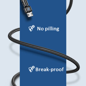 USAMS καλώδιο Micro USB σε USB SJ478, περιστρεφόμενο, 10W, 1m, πράσινο 4 1m