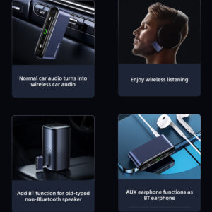 USAMS ασύρματο audio receiver US-SJ519 με μικρόφωνο, Bluetooth 5.0, γκρι 4 SJ519JSQ01 3