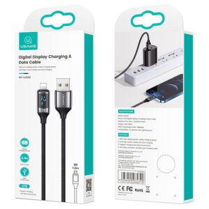 USAMS καλώδιο Lightning σε USB US-SJ543, 12W, 1.2m, μαύρο 3 1.2m