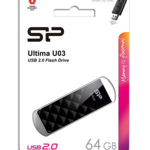 SILICON POWER USB Flash Ultima U03, 64GB, USB 2.0, μαύρο 3 SP064GBUF2U03V1K 1