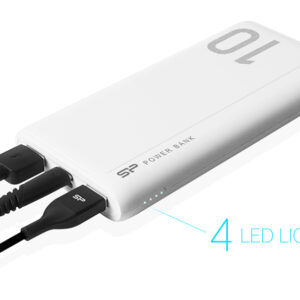 SILICON POWER power bank GP15, 10000mAh, 2x USB output, 2.1A, λευκό 2 10000mAh