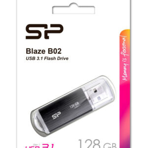 SILICON POWER USB Flash Drive Blaze B02, 128GB, USB 3.2, μαύρο 3 SP128GBUF3B02V1K 2