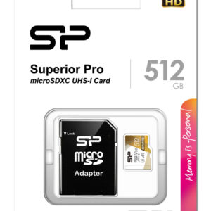 SILICON POWER κάρτα μνήμης microSDXC Superior Pro, 512GB, Class 10 UHS-I U3 A1 V30 2 512GB
