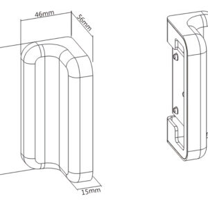 BRATECK 2x βάσεις στήριξης πάνελ SW02-4, SW series, για τοίχο 4 SW02 4 3