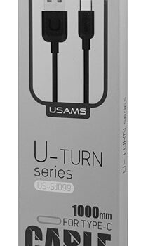 USAMS καλώδιο USB σε USB-C US-SJ099 U-Turn, 10.5W, 1m, μαύρο 3 1m