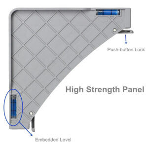 Βάση λευκών συσκευών TOOL-0072, με ρόδες, ρυθμιζόμενη, max 400kg, γκρι 3 ρυθμιζόμενη
