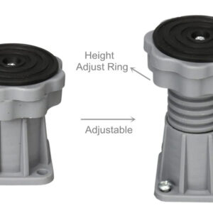 Βάση λευκών συσκευών TOOL-0072, με ρόδες, ρυθμιζόμενη, max 400kg, γκρι 4 max 400kg
