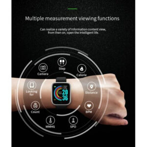 Smartwatch L18 Μαύρο με Παλμογράφο και Power Bank 20000 mAh με 3 Θύρες USB Μαύρο 4 d20 smartwatch 3