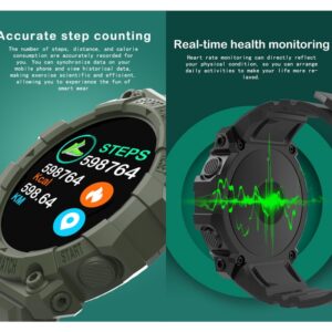 Smartwatch FD68 με Παλμογράφο, Πράσινο 5 FD68BLACK6